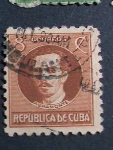 ​CUBA-1917-SC#264//279- 9 OVER 100 YEARS OLD CUBA FAMOUS PERSONS USED STAMPS