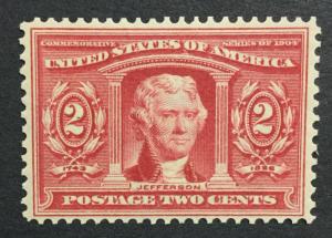 MOMEN: US #324 MINT OG NH $70 #23536