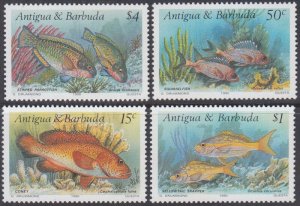 ANTIGUA & BARBUDA Sc# 1296-7,9 MNH PART I of SET of 8 FISH