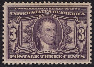 US #325 Very Fine/Extra Fine, w/Original Gum. Lightly Hinged.