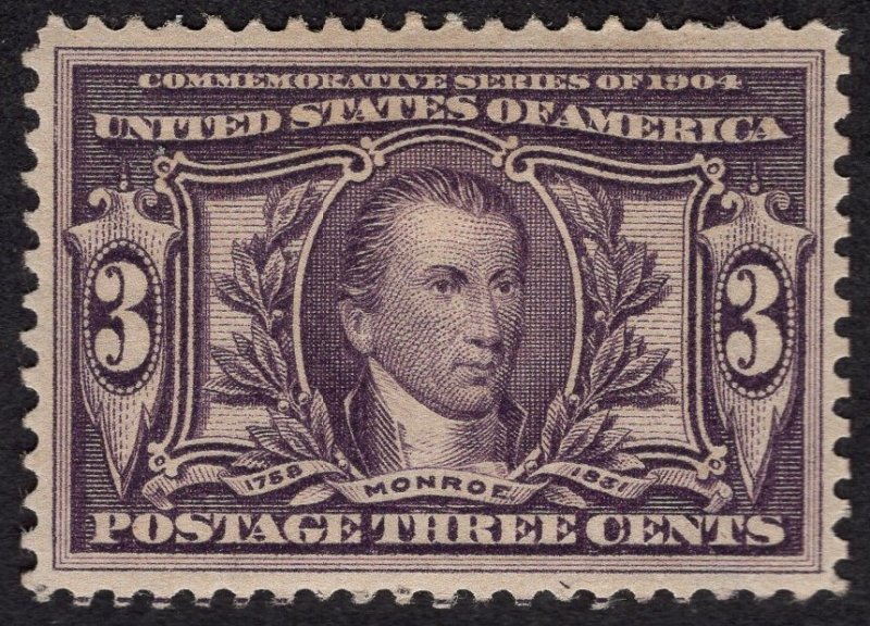 US #325 Very Fine/Extra Fine, w/Original Gum. Lightly Hinged.