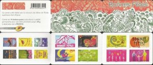 France 2008 Happy holidays ! Christmas greetings set of 14 stamps in booklet MNH