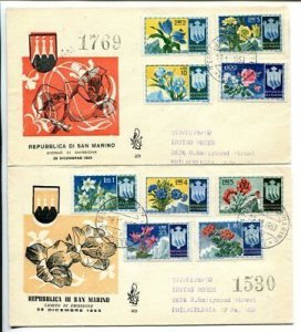 San Marino - Flowers set on cover Venetia Venezia