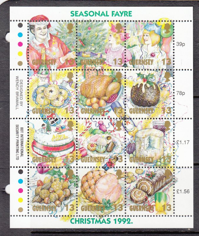 Guernsey 1992 Christmas  miniature sheet Mint NHM