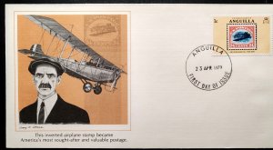Anguilla (1979) FDC - First Day Cover. Inverted Jenny. Inverted Airplane ...