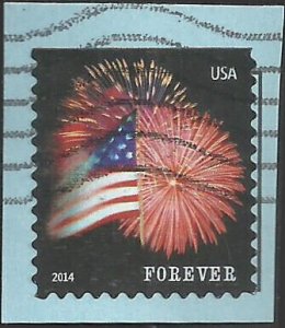# 4869 USED FORT McHENRY FLAG AND FIRE WORKS