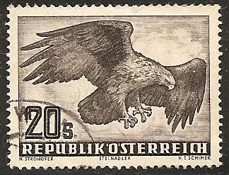 AUSTRIA C60 USED 1952 BIRD-20s GOLDEN EAGLE AIRMAIL