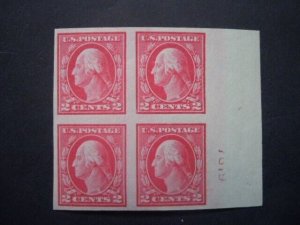 #482 2c Washington Block with Plate #7819 MNH OG XF Includes New Mount