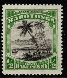 COOK ISLANDS SG81 1921 ½d BLACK & GREEN MTD MINT