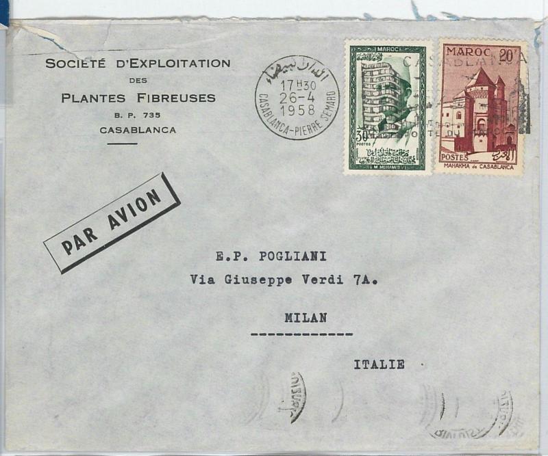 59241 -   SPANISH MOROCCO - POSTAL HISTORY: COVER to ITALY - 1958 