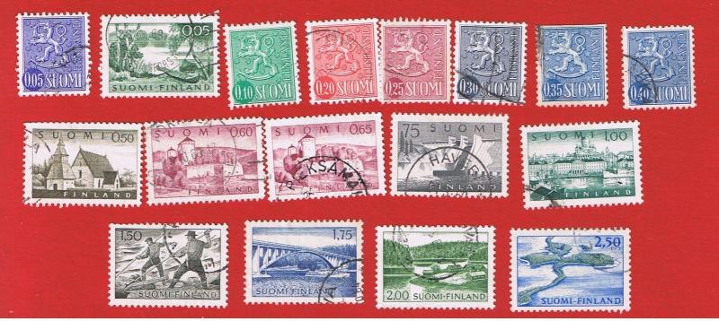 Finland #398//414a  VF used  Various Scenes   Free S/H