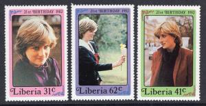 Liberia 958-960 Princess Diana MNH VF