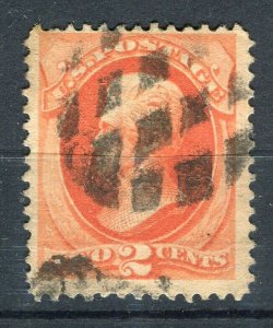 USA; 1870s early classic Jackson issue used shade of 2c. + Postmark