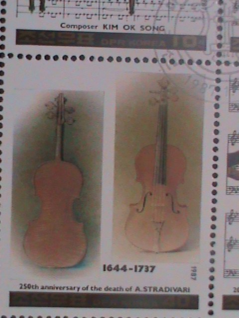 ​KOREA-1987-SC# 2623-FAMOUS COMPOSERS,DEATH ANNIVERSARY-CTO- SHEET-VF-LAST ONE