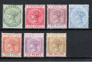 Gibraltar 1939 Re-issue in Stirling set SG 39-45 MLH