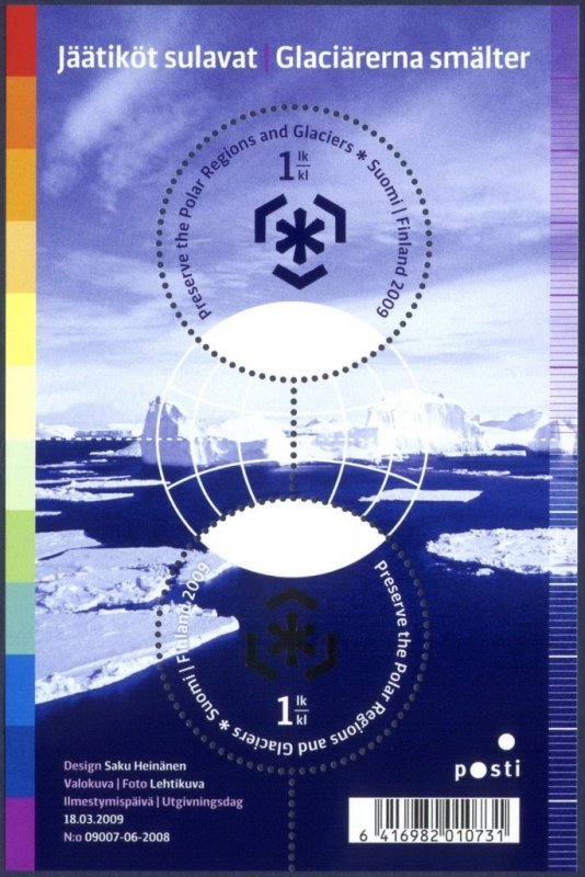 Finland 2009 #1334 MNH. Environment, glaciers