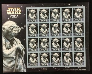 4205    Star Wars-Yoda     MNH   41c  sheet  of 20    FV $8.20     2007