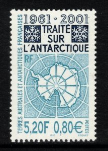 FRENCH ANTARCTIC 2001 Antarctic Treaty; Scott 292, Yvert 306; MNH