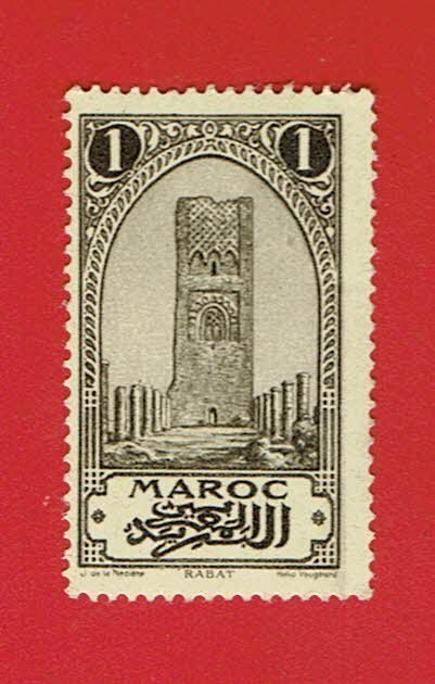 FRENCH MOROCCO SCOTT#901923 1c TOWER OF HASSAN - MH