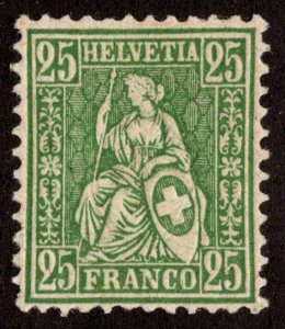 OLD SWITZERLAND STAMP NEVER MOUNTED SCOTT 55