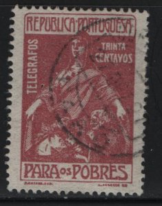 PORTUGAL RA4 USED  BROWN  TELEGRAMS 1915