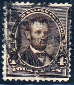 U.S. #222 Used, Lincoln.