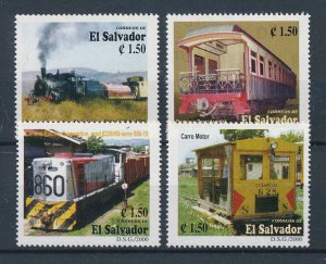 [116323] El Salvador 2000 Railway trains eisenbahn  MNH