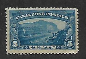 CANAL ZONE 107 MINT HINGED CAILLARD CUT, TRAIN ISSUE