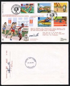 RFDC46 Commonwealth Games 15 July 1986 Signed by M.N. Windle