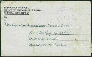 GB 1946 POW lettersheet to Italy ex Camp 135 Stanbury House, Berks.........40863