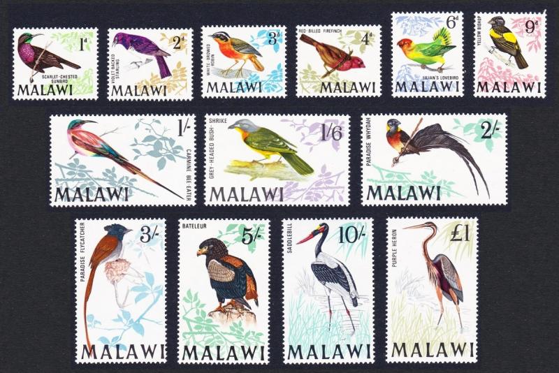 Malawi Birds 13v SG#310-322 SC#95-108 MI#92-104