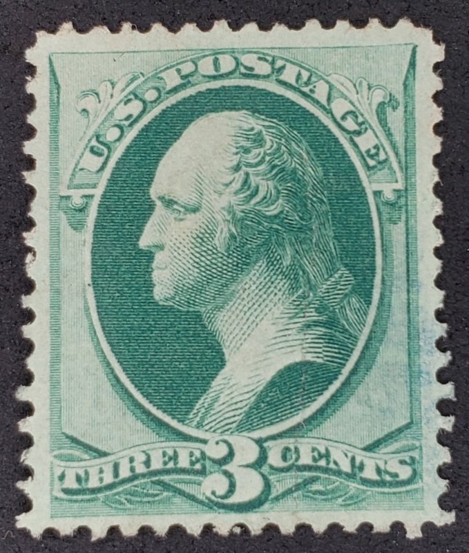 United States, Scott #147 used, VF faint blue cancel,pressed out vertical crease