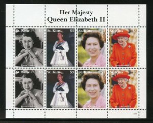 ST. KITTS 2022 HER MAJESTY QUEEN ELIZABETH II  SHEET MINT NH