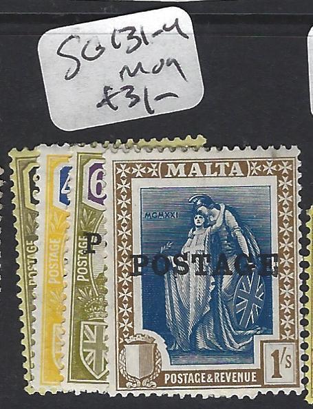 MALTA (P2205B)  MELITA  OVPT POSTAGE SG 149-152  MOG