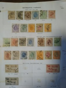 collection on pages Romania 1872-1914 CV $582
