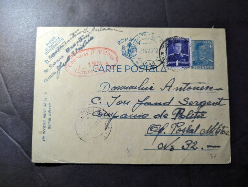 1942 Romania Army Fieldpost Postcard Cover to Politz