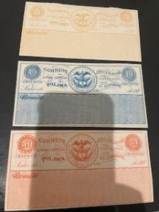 Colombia Tolina 5,10,50 cent MH