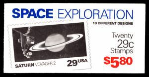 US #2577a COMPLETE BOOK, BK192 Space Exploration, VF/XF mint never hinged, Su...