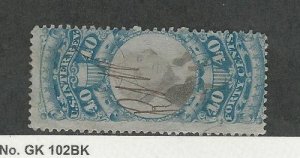United States, Postage Stamp, #R114 Used, 1871 Revenue
