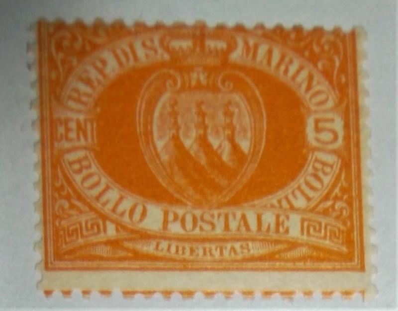 1890 SAN MARINO SCOTT #4 MINT HINGED Free US Shipping HCV