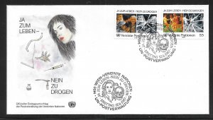 UN Vienna  70-71 Fight Drug Abuse FDC Geneva Cachet