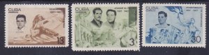 Cuba 1207-09 1967 National Events March 13th 1957 Set of 3 VF