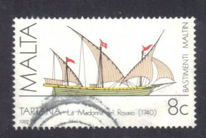 MALTA SCOTT #619A USED 8c  1982