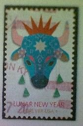 United States, Scott #5556, used(o), 2021, Year of the Ox,  (55¢), multicolored