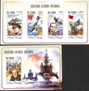 Sao Tome/Principe 2014, World War II 2 s/s, imperforated, MNH