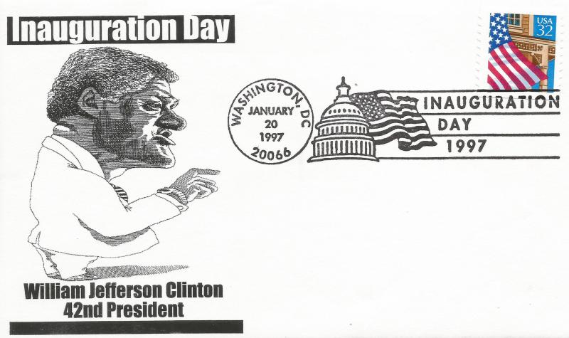 Clinton Inaugural cover Noble Catalog number WJC-II-009