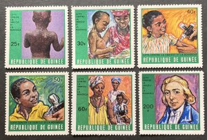 Guinea 1970 #552-7, Small Pox & Measles, MNH.