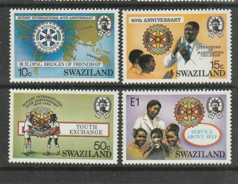 Swaziland 1985 Rotary International UM/MNH SG 477/80