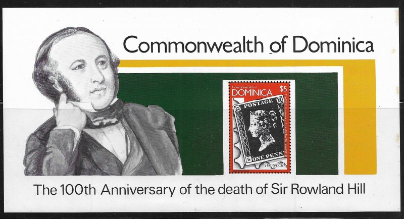 DOMINICA, 612, MNH, SS, ROWLAND HILL