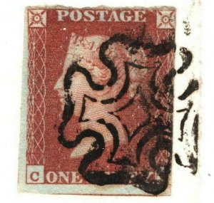 GB SG.7 Cover MALTESE CROSS 1d Plate XI April 1841 Edinburgh Cat £350- CX112